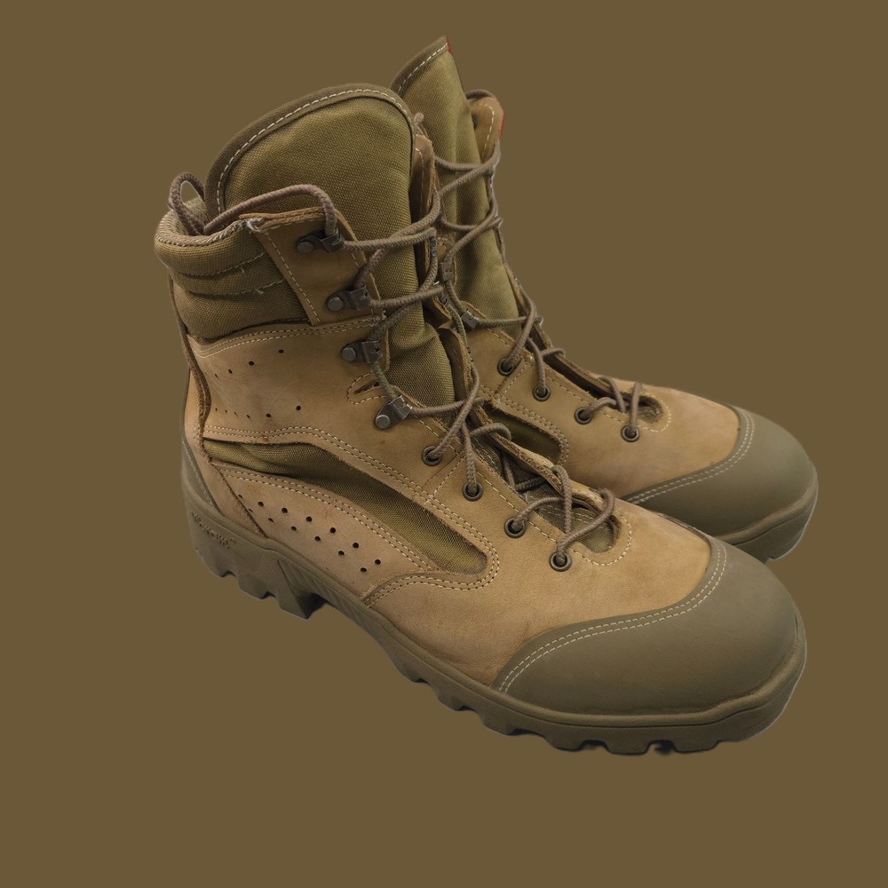 Bates Boots Mens Size 12W Brown Leather Hot Weather Combat Hiker E03612C Lace Up